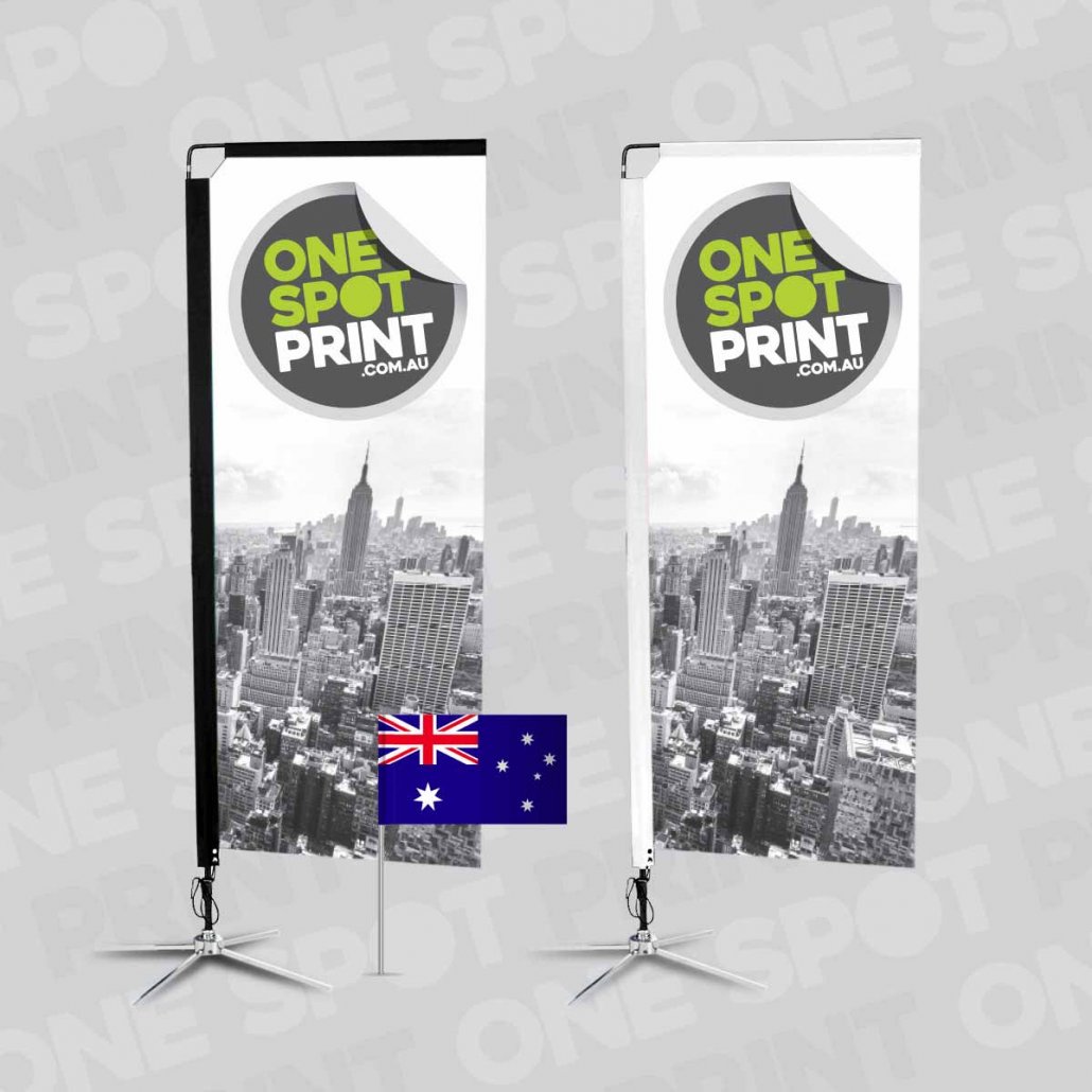 Aussie made rectangle shape banner flags